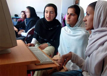 More girls and women Afghanistan are getting information through the internet and mobile applications.